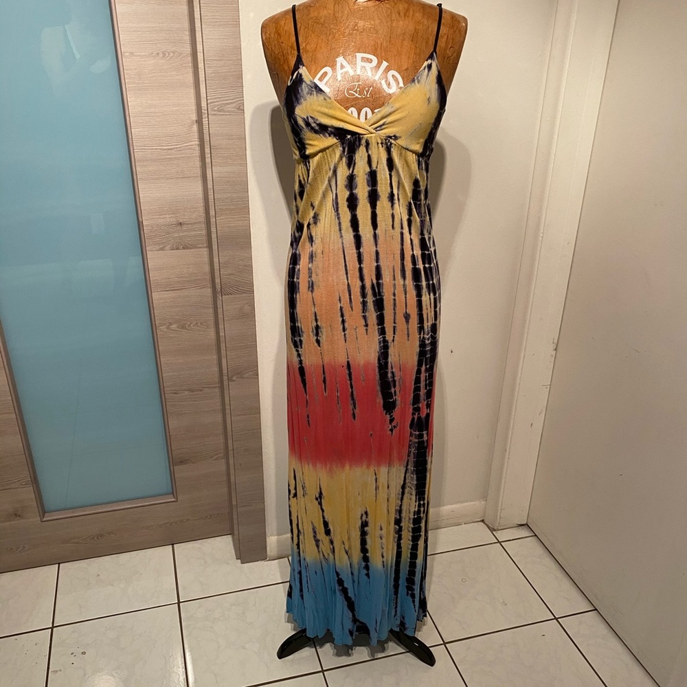 Tie Dye spaghetti strap maxi dress